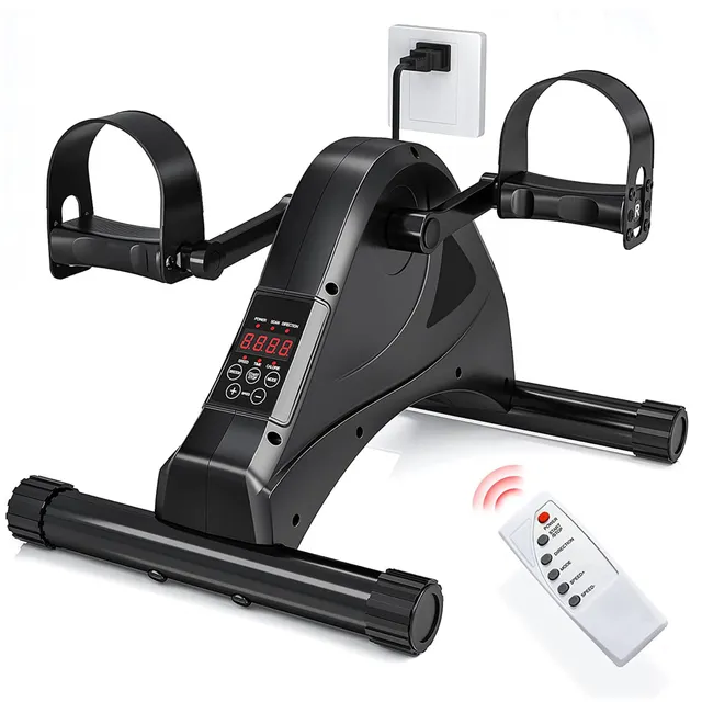 gima-pedaliera-elettrica-con-display-per-anziani-nera-esercitatore-cardio-riabil image 1