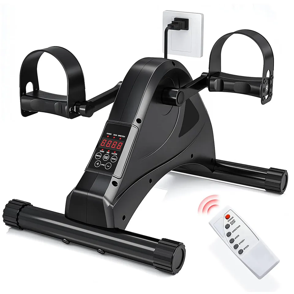 gima-pedaliera-elettrica-con-display-per-anziani-nera-esercitatore-cardio-riabil image 1
