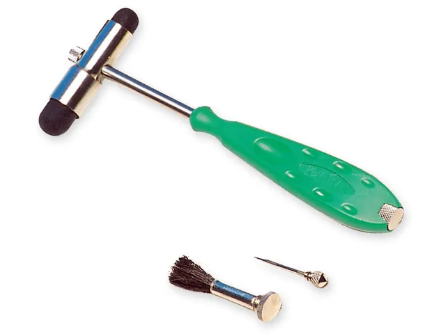 gima-31270-martelletto-neurologico-buck-gima-2000-verde-con-ago-e-agesimetro-sen image 1