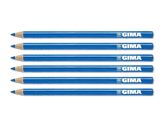 gima-33175-matita-dermatologica-dermografica-blu-confezione-6-pezzi-con-temperin image 1