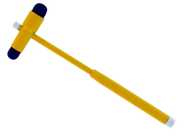 gima-31252-martelletto-neurologico-buck-colour-giallo-manico-in-ottone-con-ago-e image 1