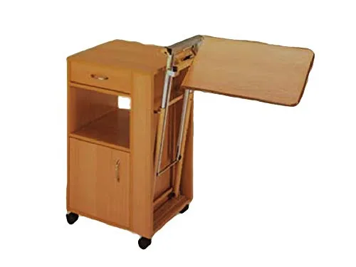 gima-27676-comodino-in-legno-ad-altezza-regolabile-con-4-ruote image 1
