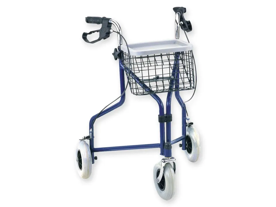gima-43140-deambulatore-da-passeggio-a-3-ruote-in-acciaio-altezza-regolabile-con image 1