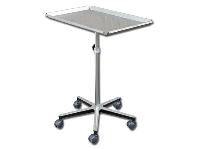 gima-27453-tavolo-mayo-con-carrello-a-5-razze-carrello-medico-in-acciaio-vernici image 1