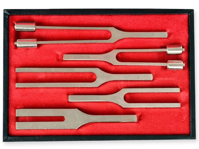 gima-31240-set-5-diapason-orl-in-lega-speciale-128-2048-hz-produzione-artigianal image 1