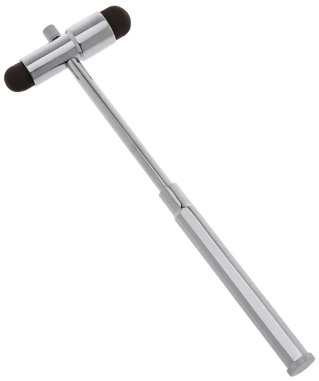 gima-31251-martelletto-neurologico-buck-classico-in-ottone-cromato-18-cm-con-ago image 1