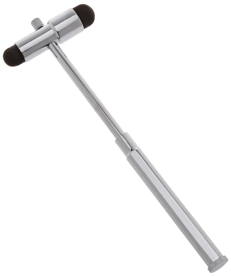 gima-31251-martelletto-neurologico-buck-classico-in-ottone-cromato-18-cm-con-ago image 1