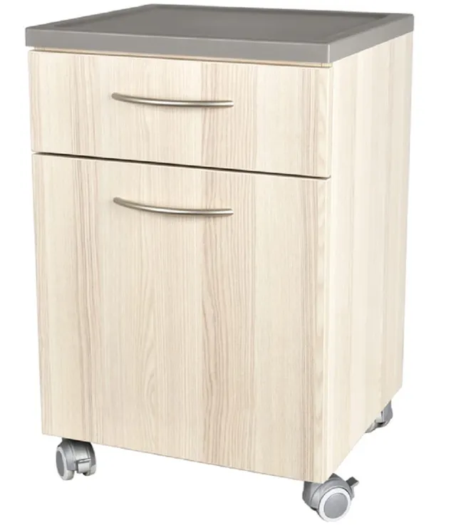 gima-comodino-con-cassetto-beige-striato-rotelle-55-mm-con-freno image 1