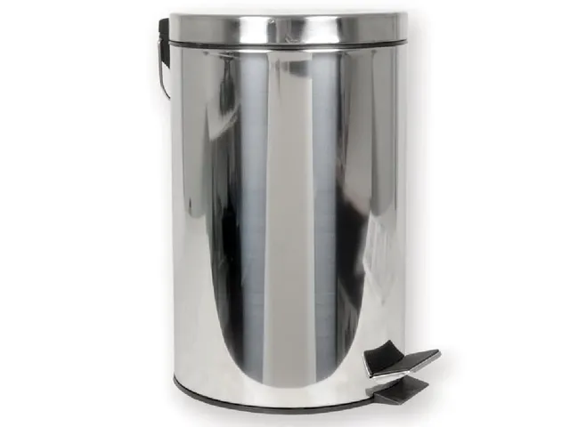 gima-27986-contenitore-rifiuti-12-l-in-acciaio-inox-aisi-430-con-pedale image 1