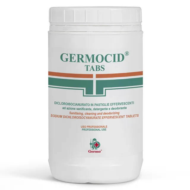 germo-germocid-tabs-pastiglie-a-base-di-cloro-detergente-deodorante-sbiancante-b image 1