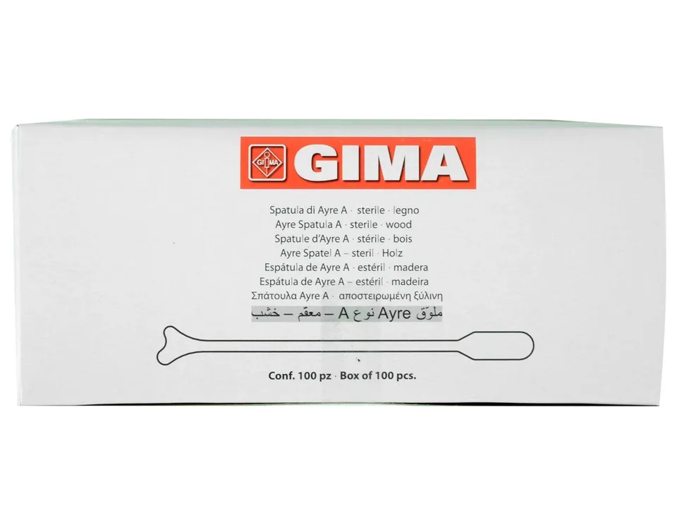 gima-29745-spatola-di-ayre-in-legno-tipo-a-sterile-100-pezzi-monouso image 1