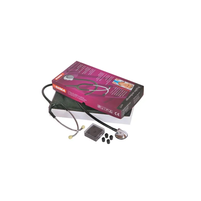 gima-32526-stetoscopio-fonendo-regalite-deluxe-nero-padiglione-singolo-cromato image 1