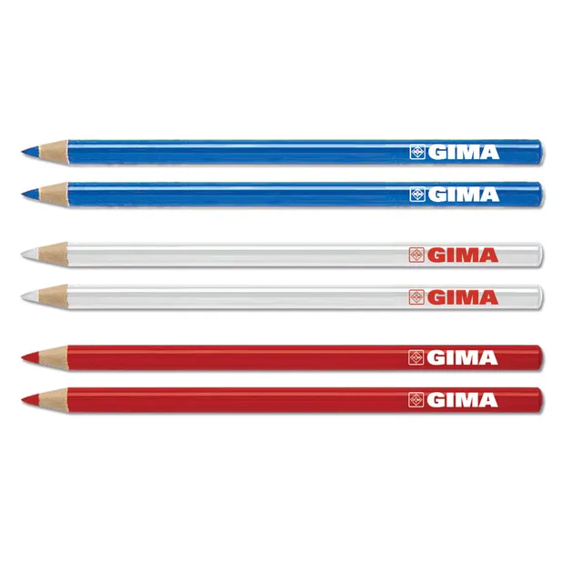 gima-33178-matita-dermatografica-confezione-da-6-colori-misti-con-temperamatite image 1