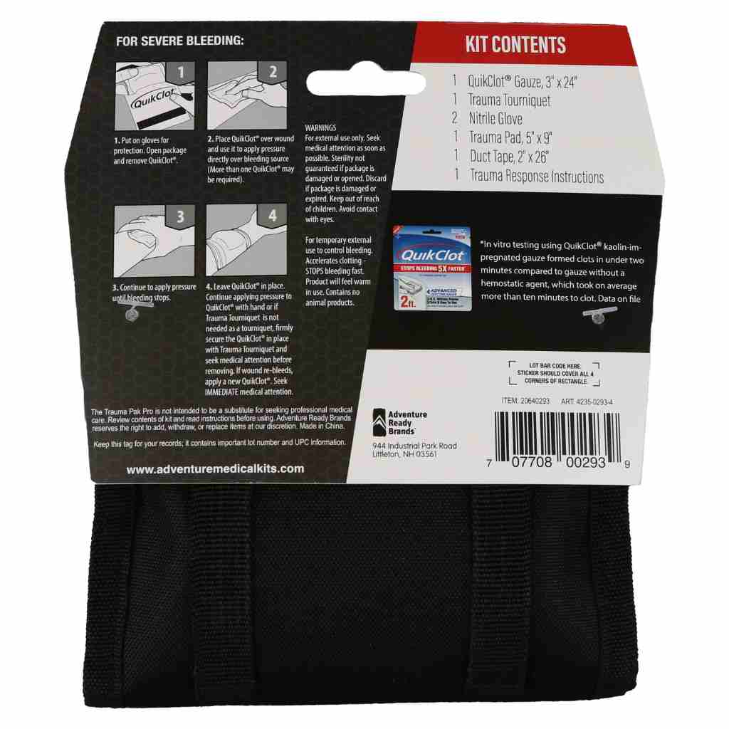 adventure-medical-kits-trauma-pak-pro-con-quikclot-e-laccio-emostatico-kit-traum image 3