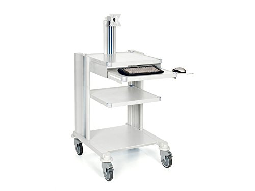 gima-27887-carrello-professionale-2-ripiani-con-tastiera-e-supporto-monitor image 6
