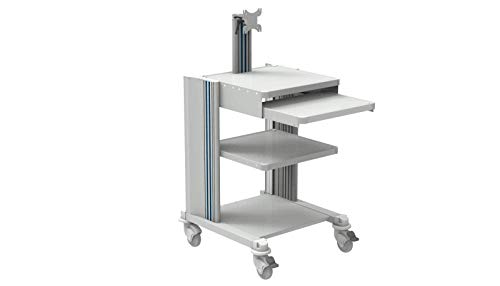 gima-27887-carrello-professionale-2-ripiani-con-tastiera-e-supporto-monitor image 7
