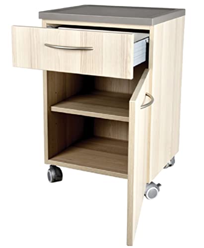 gima-comodino-con-cassetto-beige-striato-rotelle-55-mm-con-freno image 4