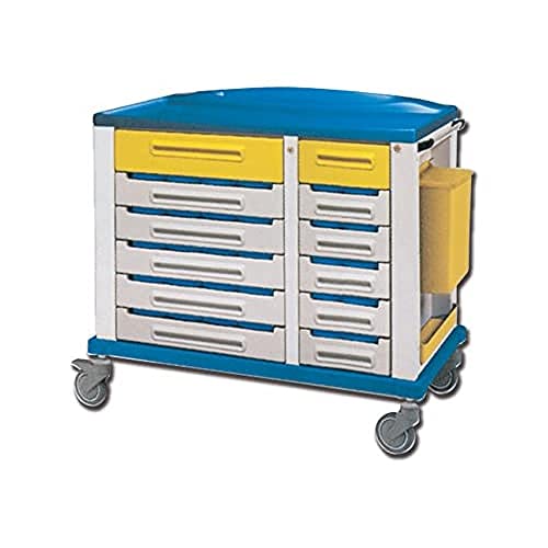 gima-27494-carrello-farmacia-con-15-divisori-4-rotelle-girevoli-di-cui-2-con-fer image 5