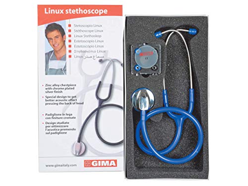 gima-32518-stetoscopio-fonendoscopio-linux-padiglione-in-lega-di-zinco-blu image 5