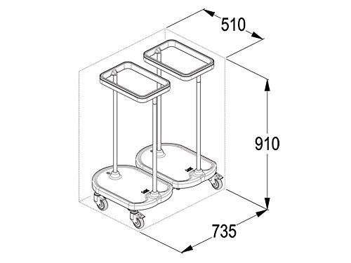 gima-45905-carrello-portasacco-a-pedale-2-sacchi-altezza-regolabile image 4