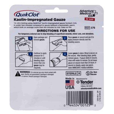 adventure-medical-kits-quikclot-garza-emostatica-3-x-2-garza-coagulante-avanzata image 2