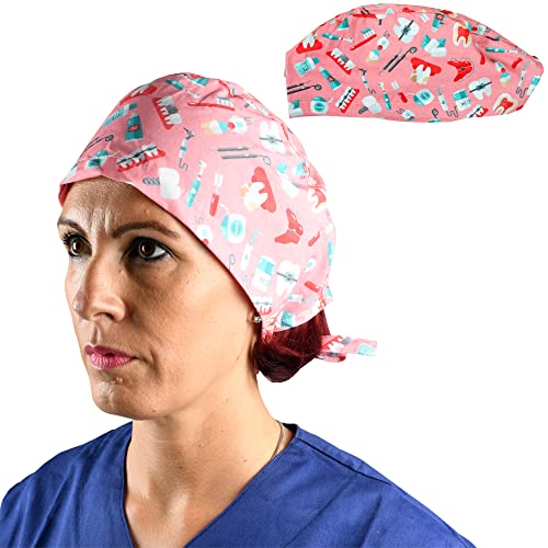 cappellino-fantasia-dentista-in-cotone-popeline-40-taglia-m-con-laccetti-regolab image 8