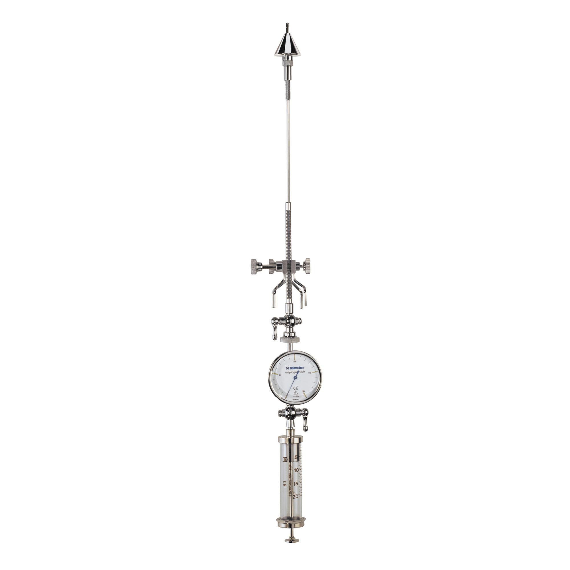 gima-29780-isterosalpingografo-con-manometro-asta-a-cremagliera-e-siringa-10-cc- image 5