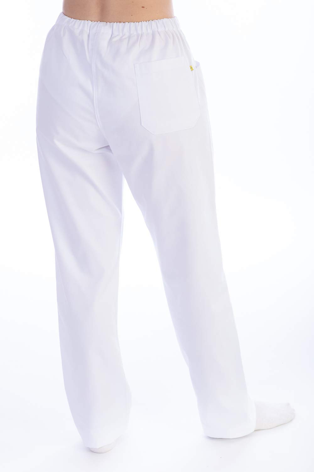 gima-pantalone-da-divisa-ospedaliera-unisex-bianco-in-cotone-e-poliestere-elasti image 2