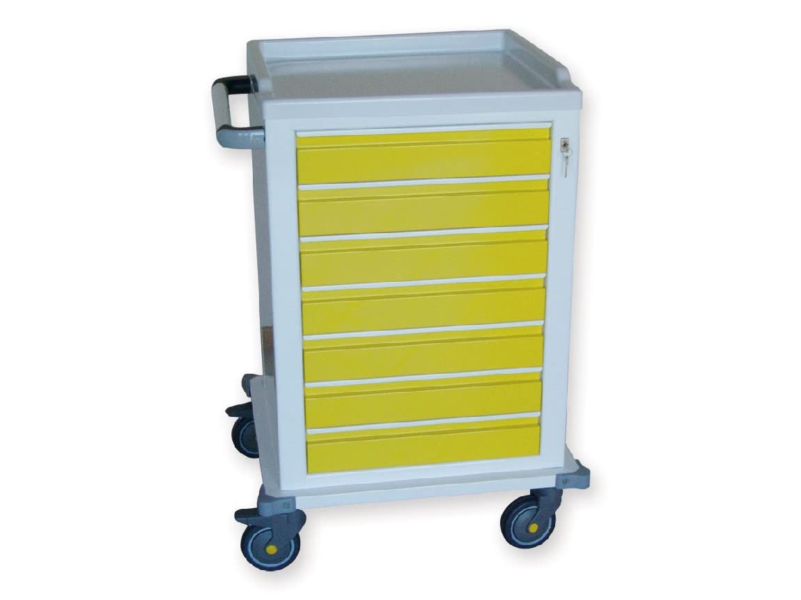 gima-45620-carrello-modulare-in-acciaio-inossidabile-con-7-cassetti-piccoli-e-ch image 3