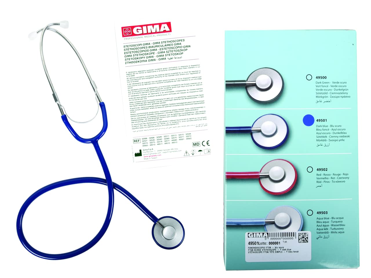 gima-fonendoscopio-yton-lira-blu-scuro-padiglione-45-mm-latex-free-finitura-dura image 2