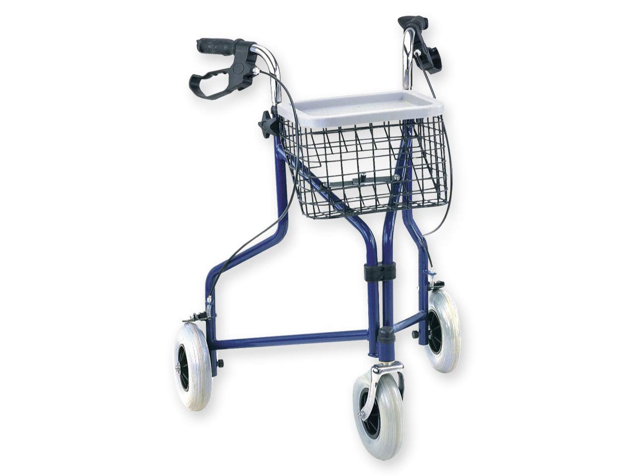 gima-43140-deambulatore-da-passeggio-a-3-ruote-in-acciaio-altezza-regolabile-con image 1