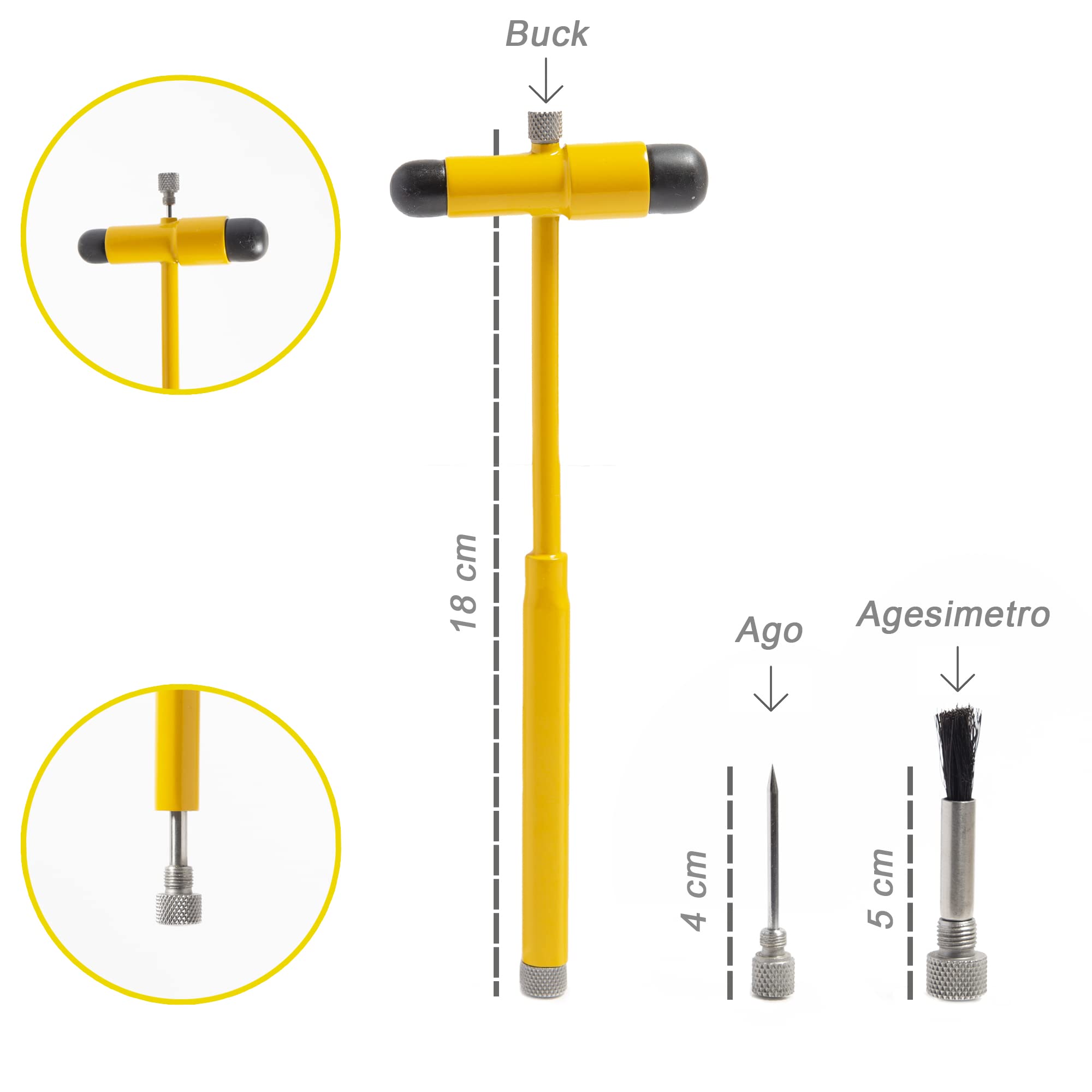 gima-31252-martelletto-neurologico-buck-colour-giallo-manico-in-ottone-con-ago-e image 3