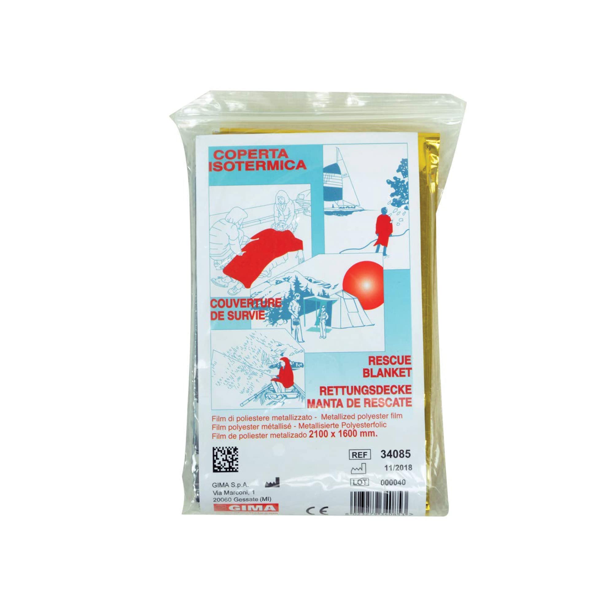 gima-34085-coperta-d-emergenza-isotermica-bivalente-lato-argento-freddo-lato-oro image 3