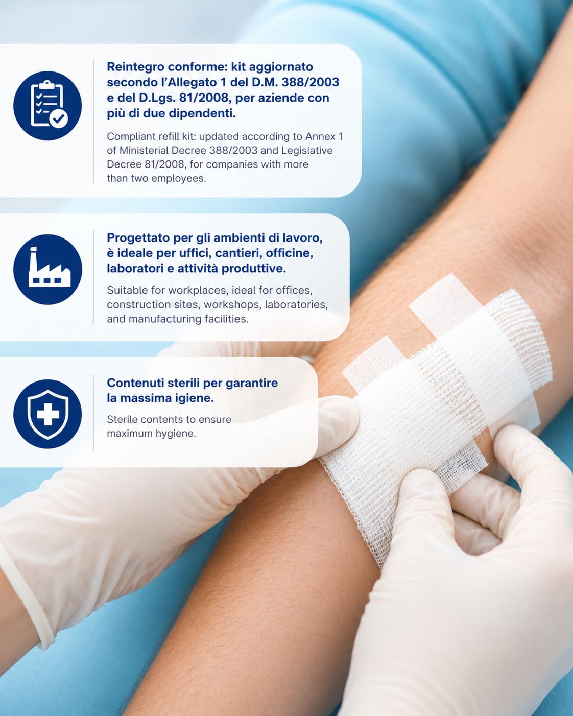 gima-pacco-reintegro-per-kit-pronto-soccorso-senza-sfigmomanometro-con-dispositi image 5