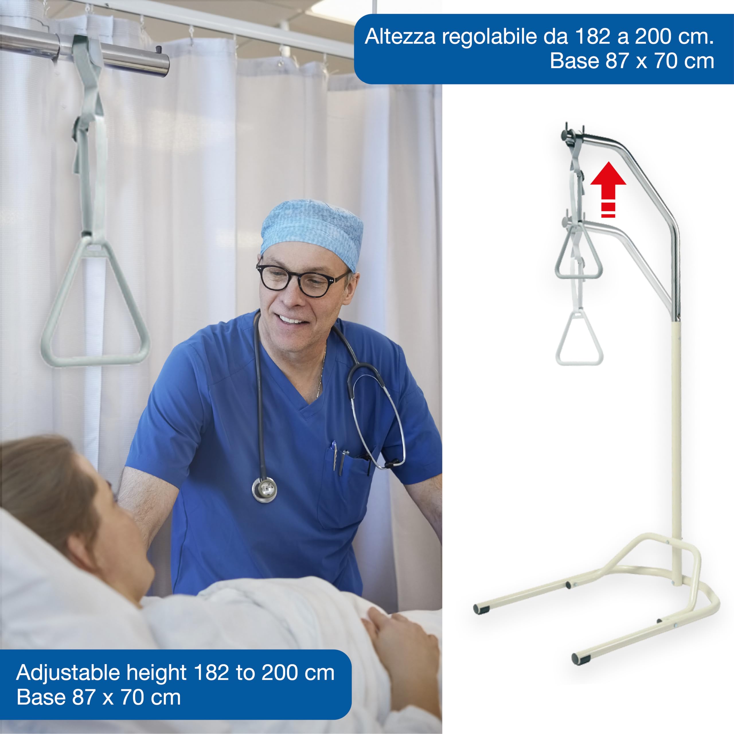 gima-27645-vaimas-sistema-reggiarto-in-acciaio-con-snodo-regolabile-e-3-altezze- image 3