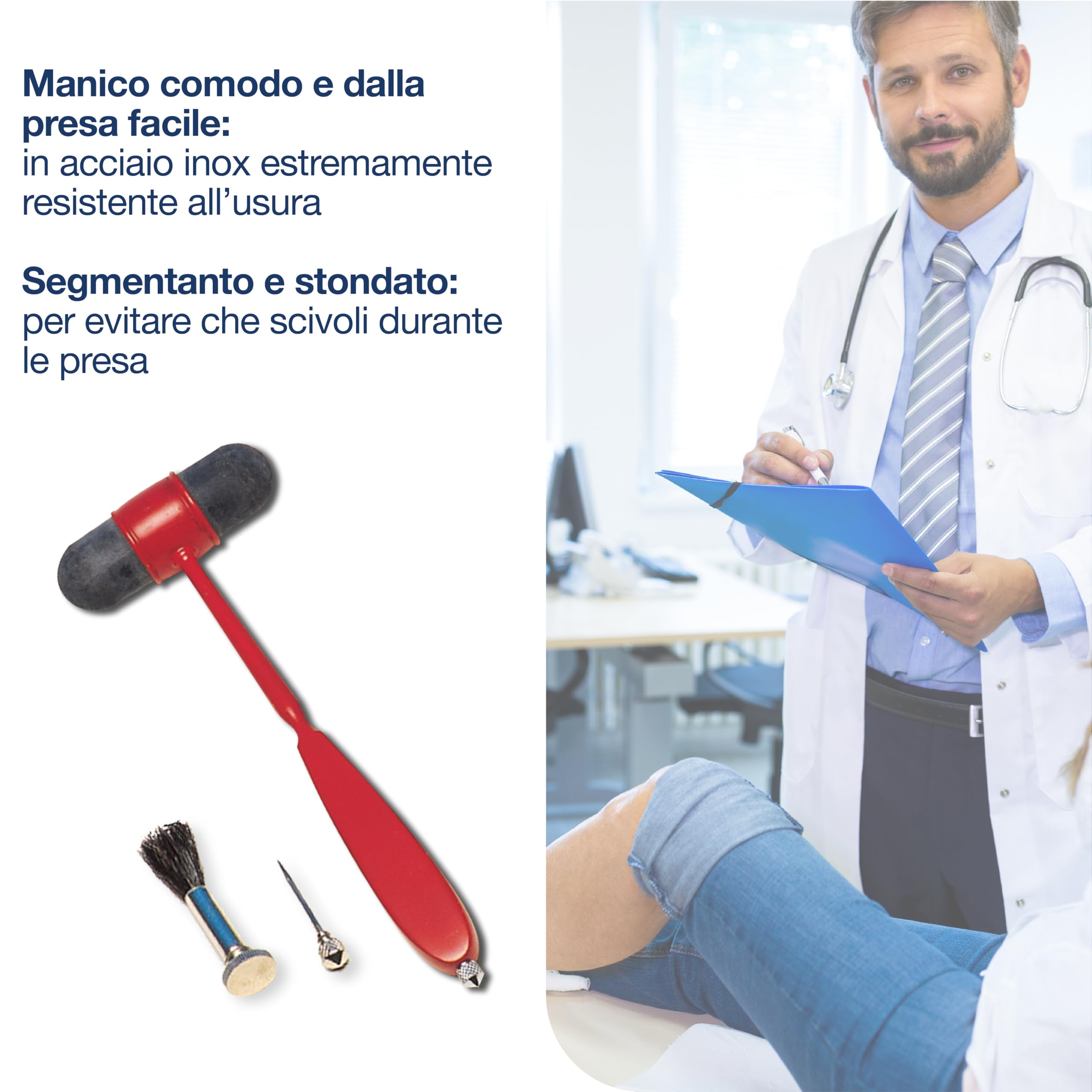 gima-31255-martelletto-neurologico-dejerine-colour-rosso-acciaio-inox-verniciato image 7