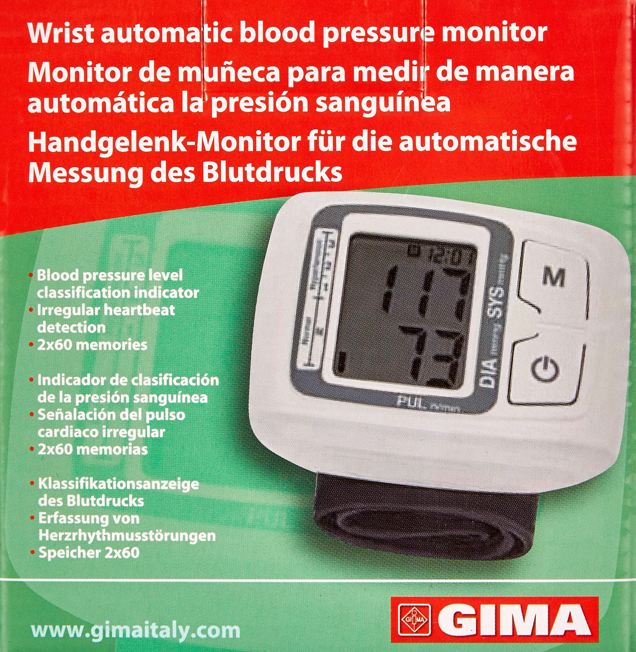 gima-32918-sfigmomanometro-digitale-da-polso-smart-con-gonfiaggio-automatico-e-i image 2